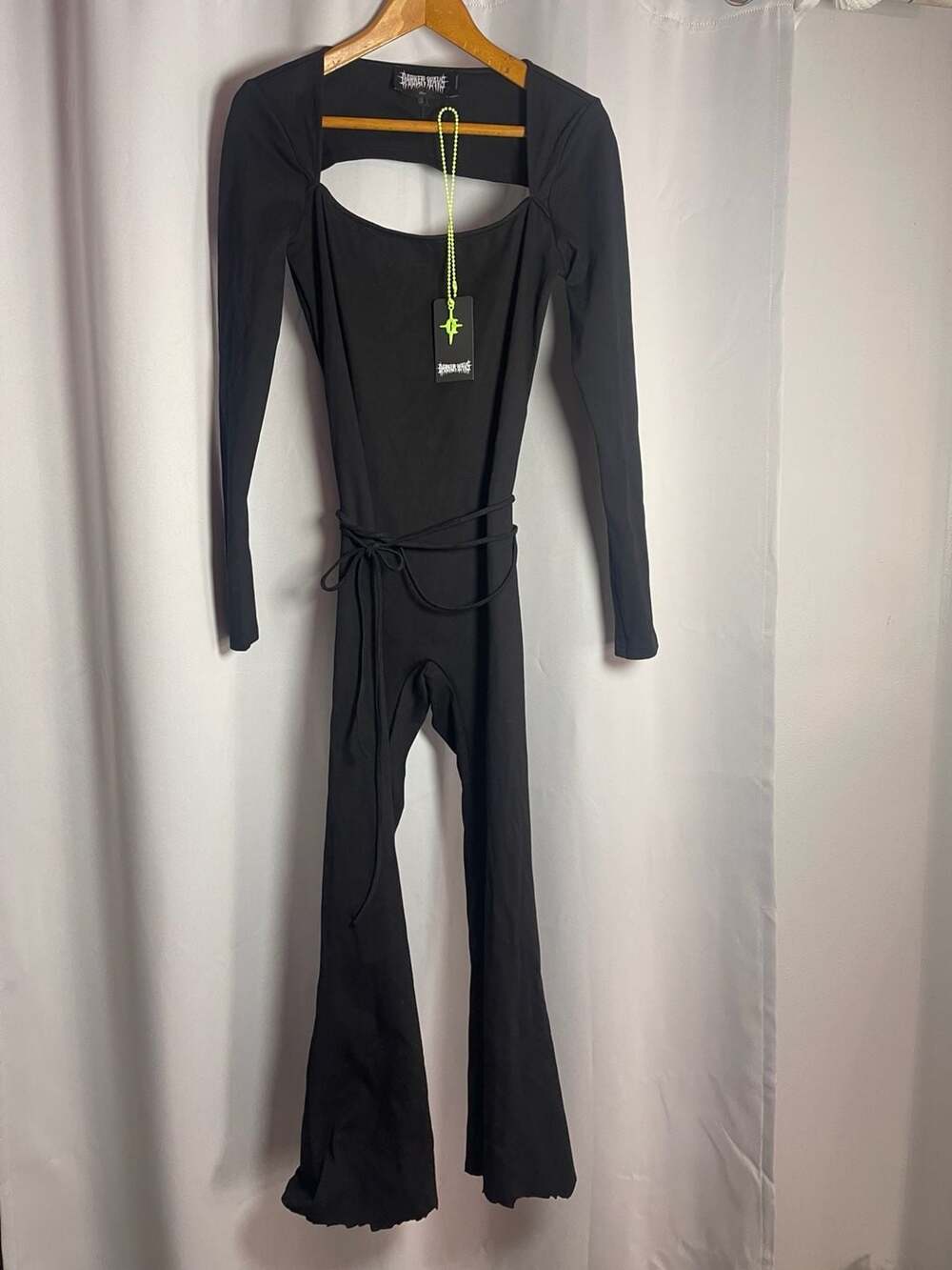Darker Wavs Signal Open Back Catsuit Black XL